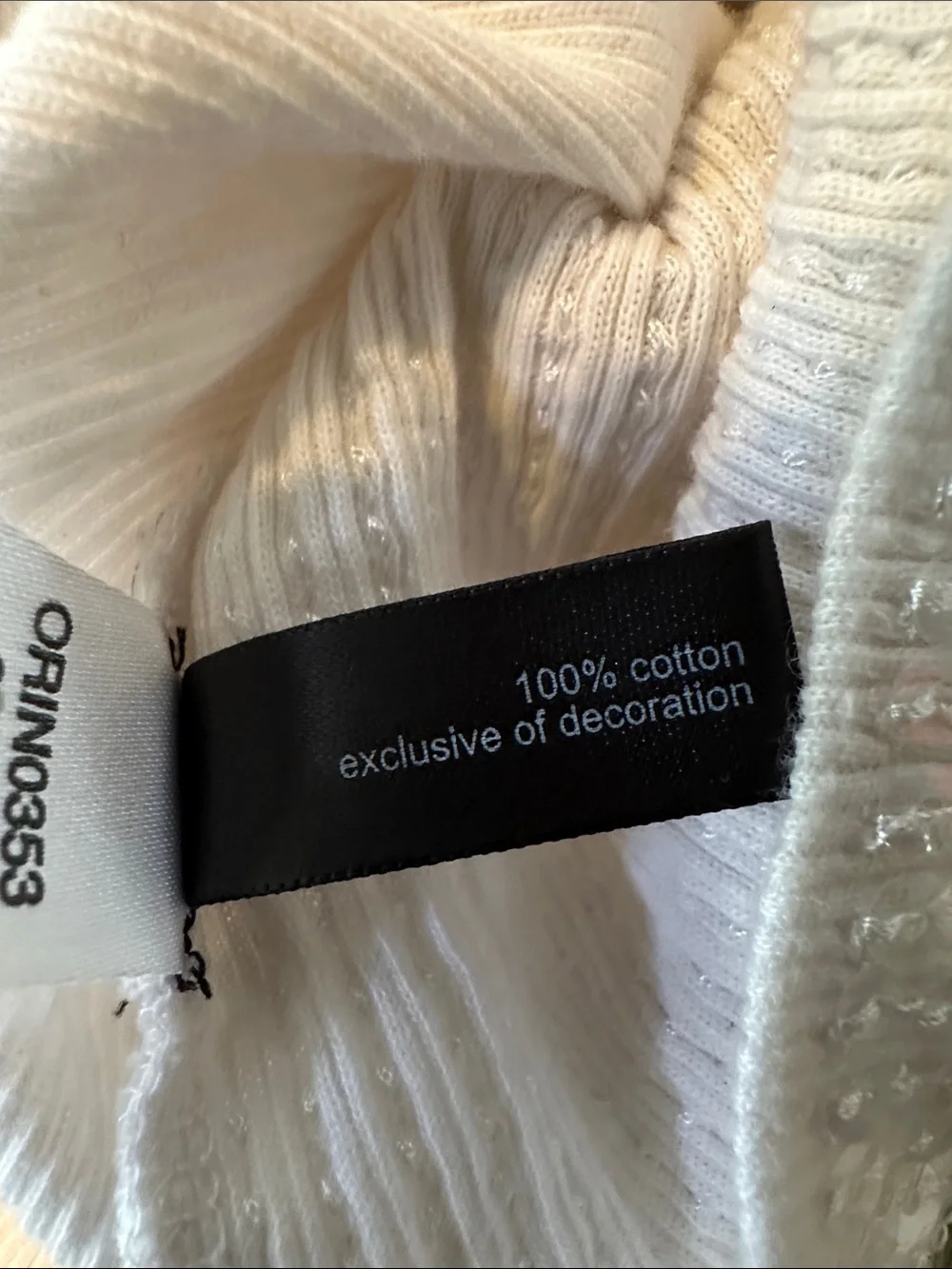 The Limited White Sequin Ribbed Tank Top - Picture 4 of 4